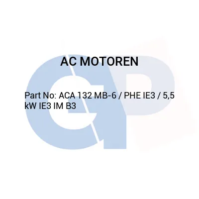 AC MOTOREN ACA 132 MB-6 / PHE IE3 / 5,5  kW IE3 IM B3