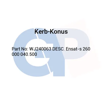 Kerb-Konus WJ240063 DESC. Ensat-s 260 000 040.500