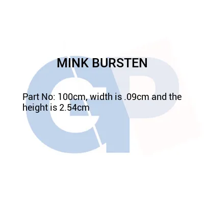 MINK BURSTEN - 100cm, width is .09cm and the height is 2.54cm